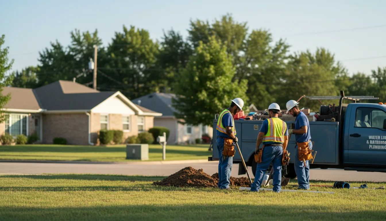 Residential water line and bathroom plumbing service in Lebanon, IN